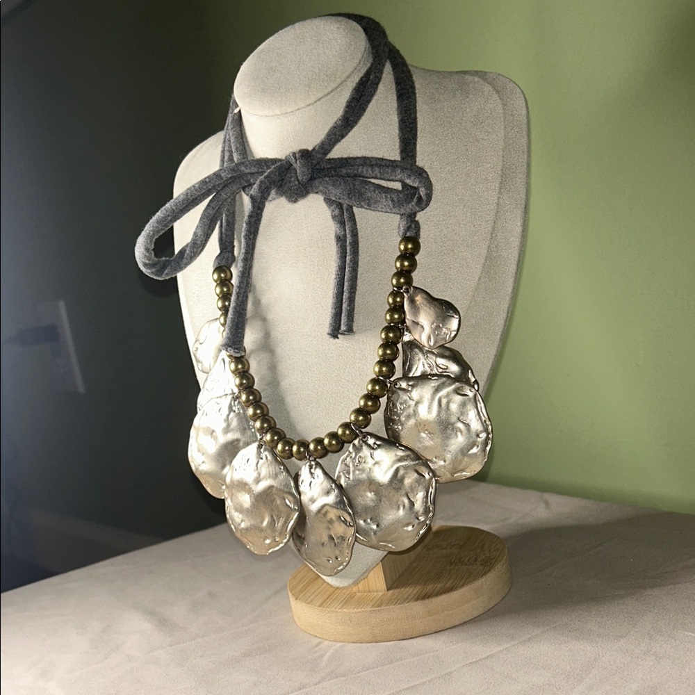 Silver and Gold Statement Necklace